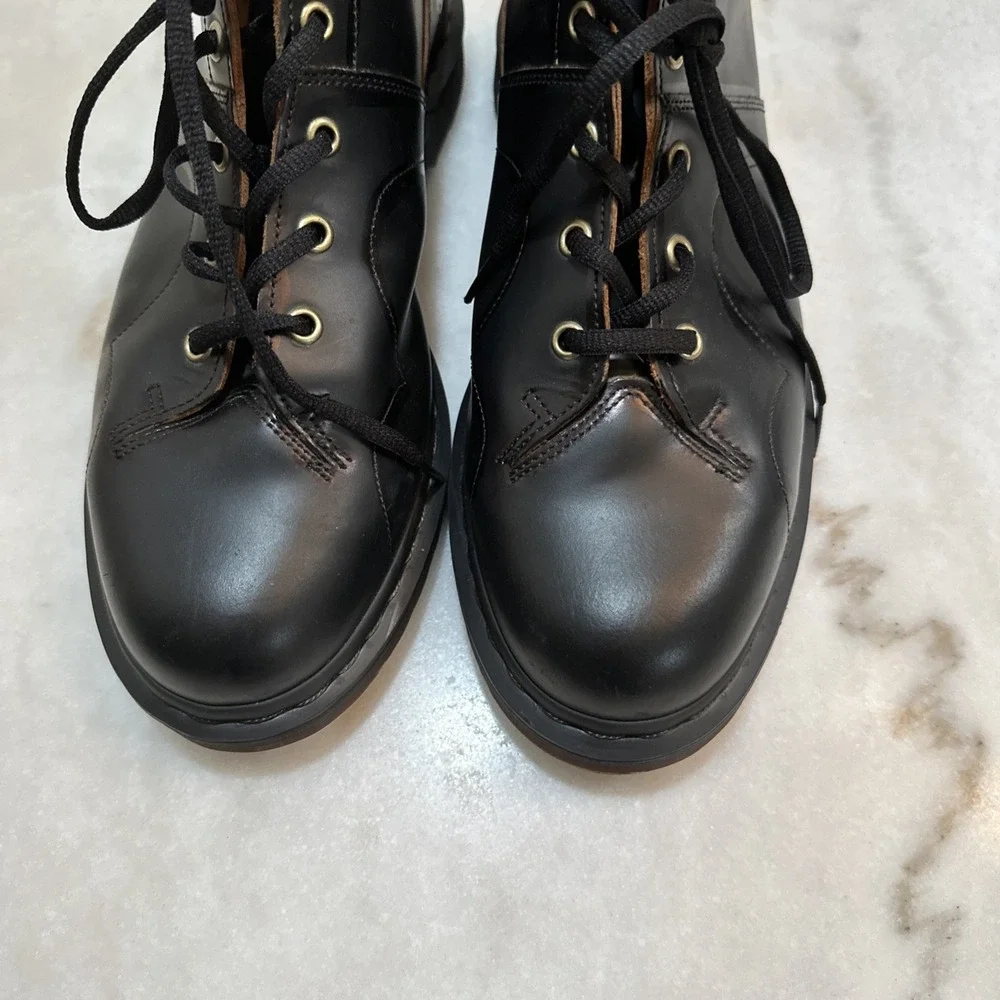 Dr. Martens Church Black Leather Boots - Mens US Size 11  The Original